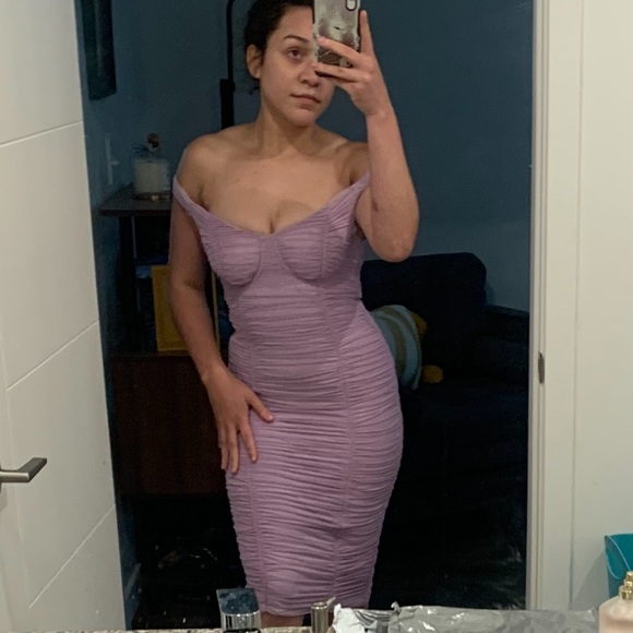 MAJORELLE Tabitha Midi Dress in Amethyst Lilac - Picture 3 of 4